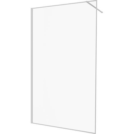 KINEDO - Paroi Douche Solo Design+ - Verre 6 mm Traité Anti-Calcaire - Profilé & Cadre Fin Aluminium - Fabriquée en France - L.120 x H.200 cm - Profilé et Cadre Finition Blanche - Verre Transparent (1/5)