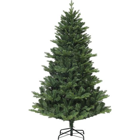 Künstlicher Weihnachtsbaum, 180 cm Christbaum mit 818 Spitzen, Schnellaufbau Klappsystem, Stahlständer, für Weihnachten Deko, Indoor, Grün