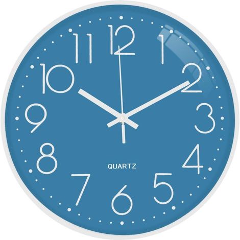 Horloge murale numérique 12 pouces silencieuse – quartz sans tic-tac, grande horloge pour cuisine salon chambre (1/5)