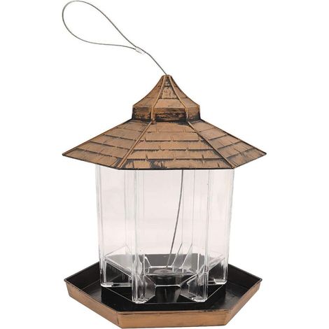 Mangeoire à oiseaux panoramique pour l'extérieur, mangeoire automatique à suspendre sous une tonnelle. (1/5)