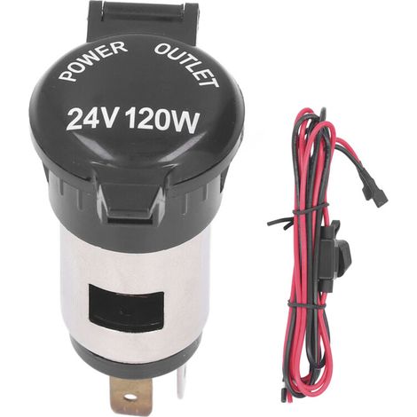 Prise allume-cigare, adaptateur allume-cigare universel anti-poussière 0-24V 120W solide pour bateaux pour voitures pour tracteurs. (1/5)