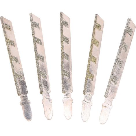 Lot de 5 lames de scie sauteuse diamantées de 101 mm (4 pouces) pour la découpe de carrelage et de maçonnerie. (1/5)