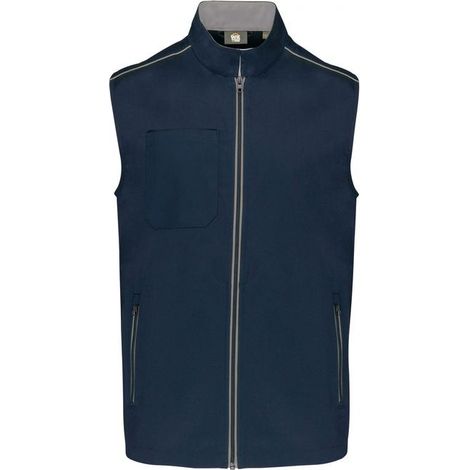 Gilet de travail sans manches DayToDay WK. Designed To Work Navy / Gris Clair S