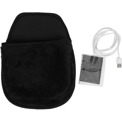 Tapis de souris chauffant USB, réchauffe-mains spacieux pour bureau, accessoire informatique pour homme et femme, noir (1/5)