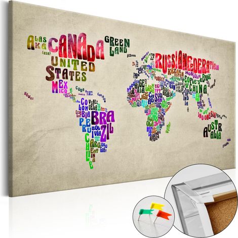 Quadri di sughero - Global Tournée (EN) [Cork Map] - 90x60 (1/4)