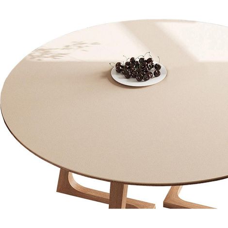 Nappe ronde en PU 90cm imperméable et anti-salissures Khaki