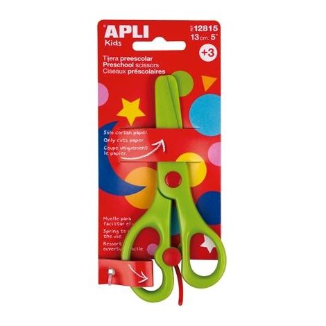 TIJERA PREESCOLAR APLI 13 CM VERDE 12815