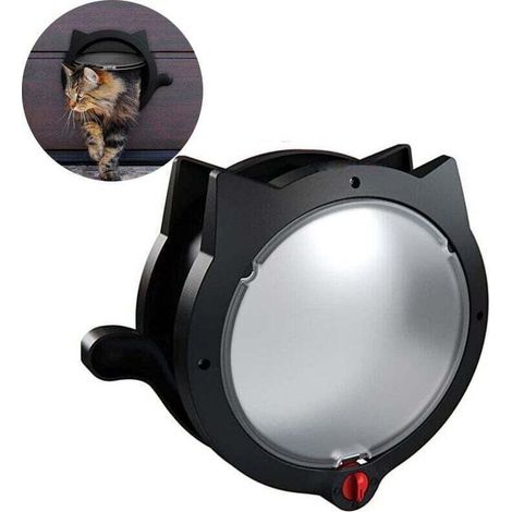 Grande chatière coulissante, adaptée à une utilisation intérieure et extérieure, pour chats et petits chiens jusqu'à 10 kg, 3028 cm, robuste (1/4)