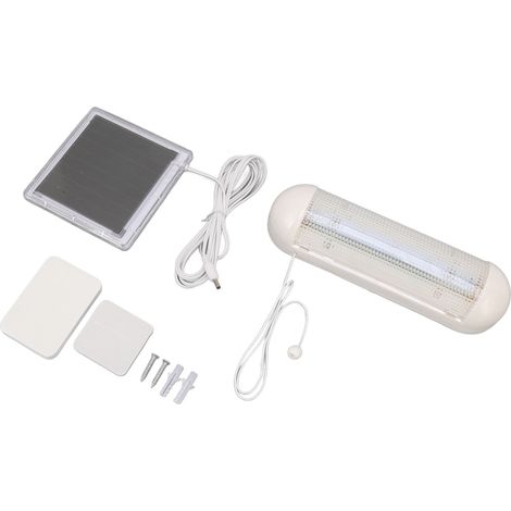 Lampe solaire LED à panneau solaire pour garage, atelier, couloir, cour, escaliers (1/5)