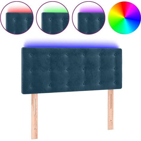 Maison Exclusive - Tête de lit à LED Bleu foncé 80x5x78/88 cm Velours
