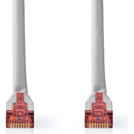 Nedis CAT6-Netzwerkkabel / RJ45 Stecker / RJ45 Stecker / SF/UTP / 0.25 m / Rund / PVC / Grau / Label