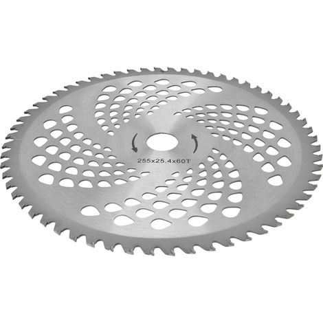 Lame de scie pour débroussailleuse, disque de coupe en acier rapide à 60 dents, outil pour tondeuse à gazon (1/5)