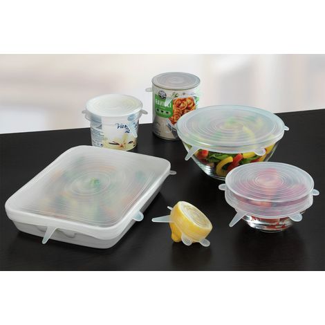 Ensemble de 6 couvres-pots extensibles en silicone STRETCH (1/5)