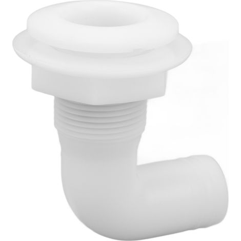 Raccord traversant de coque marin étanche 90° ergonomique fiable robuste pour yacht bateau blanc (1/5)
