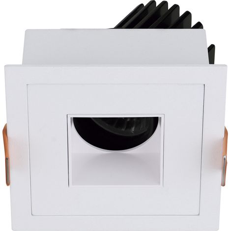 Empotrable techo tilt VIP3 Square Square CASAMBI LED COB 10.10W 949lm(729lm) CRI97 3000K 28º Blanco Blanco