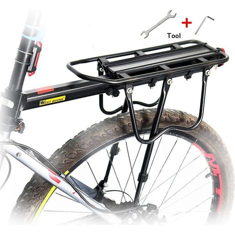 Porte-bagages arrière réglable en alliage d'aluminium avec réflecteur, charge maximale 100 kg - RWSports & Loisirs / Cyclisme / Équipement et accessoires / Porte-bagages (1/5)