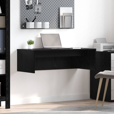 vidaXL Scrivania a parete Rovere Nero 100 x 45 x 30 cm