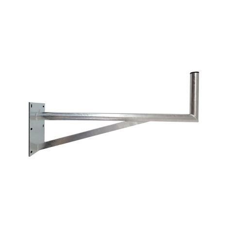 Bras coudé de déport 100 cm – JUMBO100 – Fixation pour antenne parabole – Acier galvanisé – Diamètre 50 mm – Patte de renfort – Hdsat