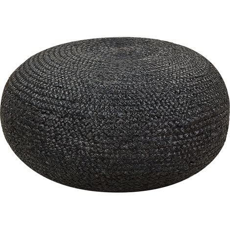Pouf TIFELT Jute Schwarz