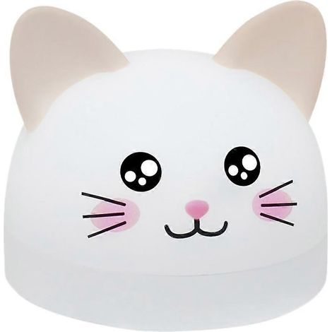 Réveil chat mignon pour enfants avec lampe LED 3 couleurs, minuteur, fonction snooze, veilleuse rechargeable - Cadeau idéal pour les enfants (1/5)