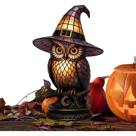 Lampe d'Halloween Lumières Nocturnes Décoratives En Acrylique Lampe De Chevet Pour Chambre À Coucher Maison Table Intérieur Porche Bar Chalet Manteau Cheminée Fête (1/5)
