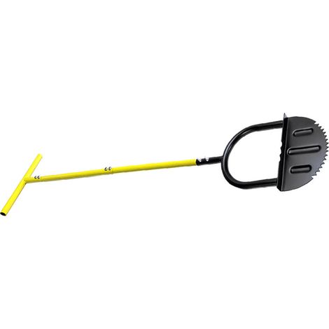 Coupe-bordures demi-lune avec poignée, pelle à bordures manuelle dentelée pour la coupe des bordures de pelouse, jardin ou trottoir. (1/4)