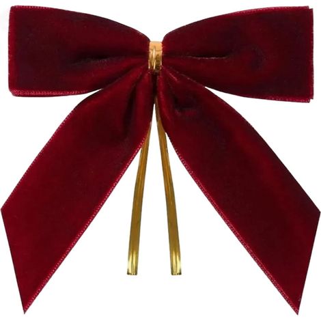 Bow - Velours - 9 x 9 cm - Décoration Arbre De Noël - Guirlande Et Couronne - 1 Pièce (1/5)