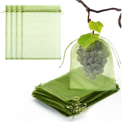 50 sacs de protection pour arbres fruitiers, mesurant chacun 1520cm, pour protéger les arbres fruitiers et les potagers. (Vert)