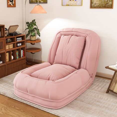 Canapé-lit ergonomique pliable pour adultes et animaux de compagnie – Réglable en 5 positions (90°-180°) avec 2 coussins, fauteuil multifonctionnel peu encombrant pour salon, chambre et coin lecture ( (1/5)