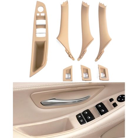 Kit de 7 piezas para manijas de puerta para BMW Serie 5 F10 F11 520 530, reposabrazos de la ventana del lado del conductor + manija de la puerta del pasajero + cubiertas del interruptor de la ventana 