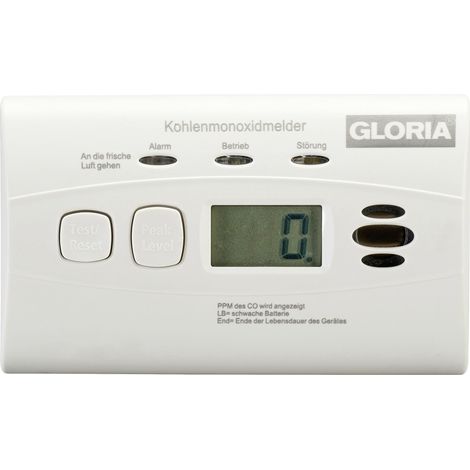 Gloria KO10D Kohlenmonoxid-Melder  inkl. 10 Jahres-Batterie batteriebetrieben detektiert Kohlenmonox (1/5)