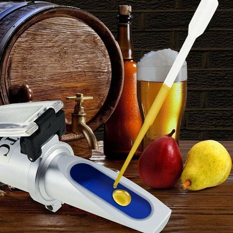 Réfractomètre de densité spécifique du moût ATC Brix pour bière, vin et jus 1 000