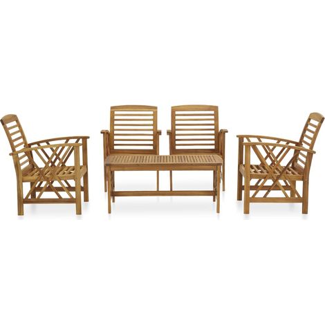 Maison Exclusive - 5-tlg. Garten-Lounge-Set Massivholz Akazie