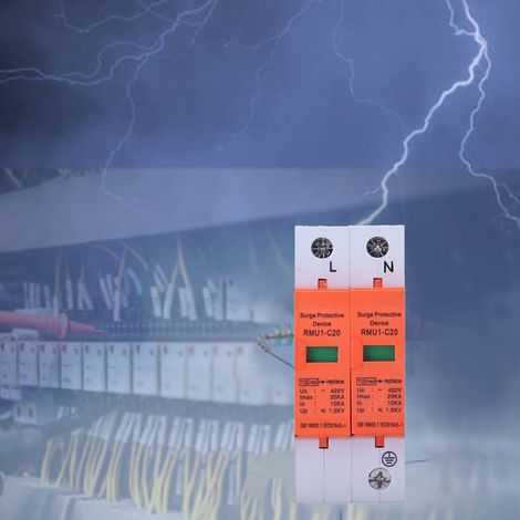 Dispositif de protection contre les surtensions, module de protection et interrupteur d'alimentation pour la maison 2P-10KA (1/5)