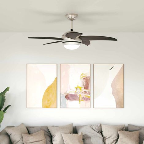 Ventilador de Techo con Luz y Control Remoto Ø 110 cm (1/5)