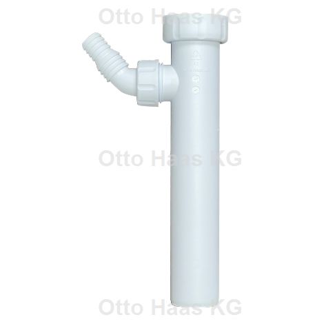 tube plongeur HAAS 2911 DN 40, 2000 2000 /2&quot, avec raccord pour appareil 2000 , polypropylène, blanc