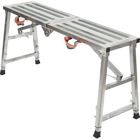 Plateforme de travail pliable, hauteur réglable 60-90 cm, capacité de charge 200 kg, design compact, alliage d'aluminium durable (1/5)