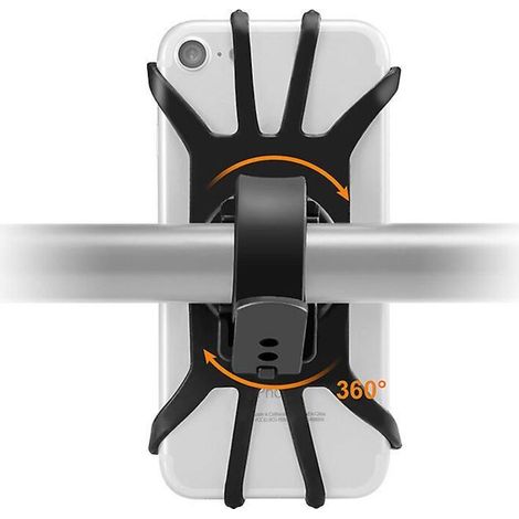 Support universel en silicone pour téléphone de moto avec rotation à 360° pour iPhone 14 Pro Max/13 Mini, Samsung - Support de vélo antichoc (1/5)