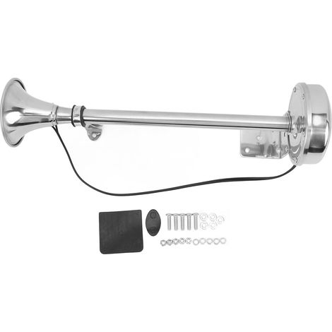 Klaxon de trompette unique pour bateau, 12V, électrique, en acier inoxydable, 150db, puissant, étanche, pour Yacht, camion, SUV, RV (1/5)