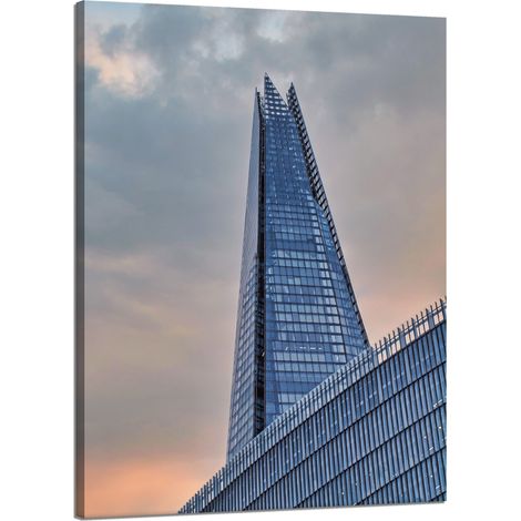 Leinwandgemälde Architekturperspektive Wolkenkratzer 50x70 cm