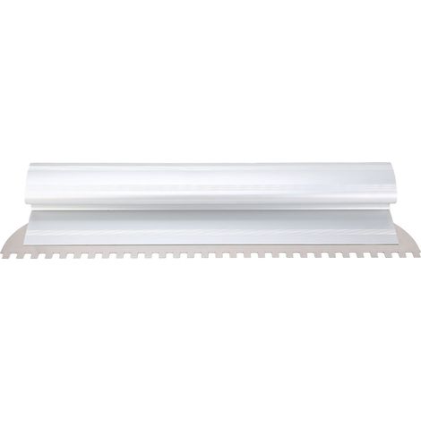 GARRYFIZH Truelle à Encoches Carrées 2/5x2/5 Pouces en Alliage d'Aluminium/Acier Inoxydable pour Application de Colle à Carrelage (Épandeur) - Longueur 600mm