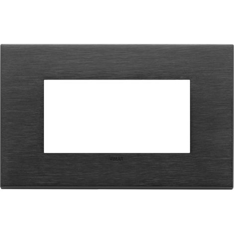 Placca 4M nero spazzolato Vimar  22654.13