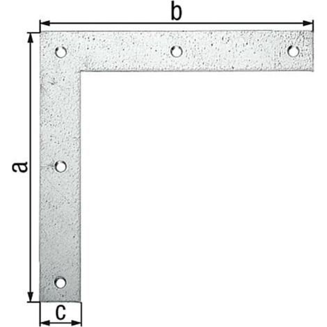 Équerre de fixation galvanisée Sendzimir 200 x 200 x 30 mm – Set de 10 pièces – Pour applications exigeantes en précision –
