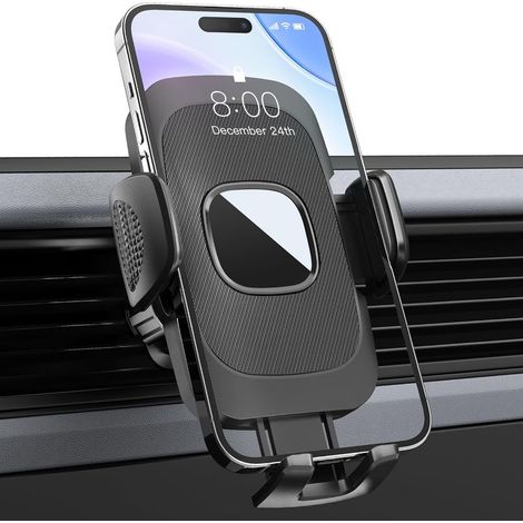Autohalterung für Smartphones, Autohalterung mit Lüftungsschlitz, 360° drehbar, verstellbar, für Smartphones von 4,0 bis 7,0 Zoll (1/5)