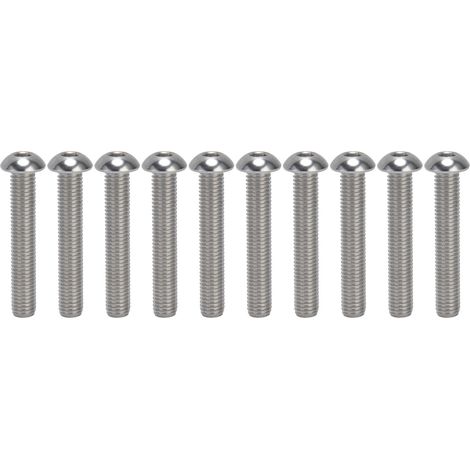 Kit de 30 vis à tête cylindrique à six pans creux en acier inoxydable A2, filetage M10x1,5 et M10x60. (1/5)