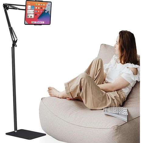 Support de Tablette réglable Universel Rotatif, Support Tablette de Sol avec Base, Rotatif à 360 degrés, Support de Tablette pour iPad/iPhoneX/iPad Pro ou Autres appareils de 4,7 à 12.9 Pouce (1/5)