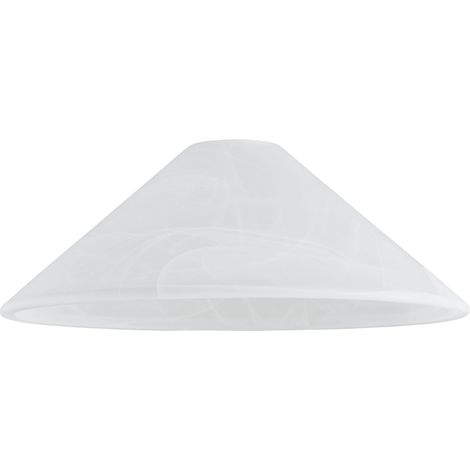 Abat-jour conique Ø30cm en verre mat blanc – Pour lampes CHINA – Design élégant pour intérieur moderne (1/2)