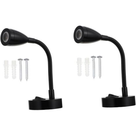 2 Pièces Lampes de Lecture Spot LED Interrupteur réglable Lampe de Chevet Murale lumière intérieure Camping-Car 6000K Blanche pour Camping-Car (1/4)