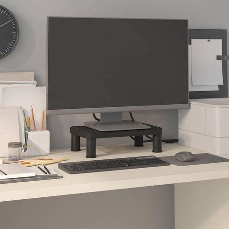Support de moniteur - Réhausseur d'écran Noir 38x24x10,5 cm BV329626 - BonneVie (1/5)