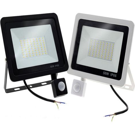 50W Projecteur LED Exterieur Detecteur de Mouvement,5000LM Super Lumineux Projecteur LED Exterieur,6500K Blanc froid Spot LED,IP66 Etanche Lampe de Sécurité pour,Jardin, Garage, Couloir (1/4)